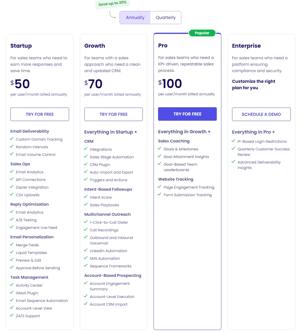 Klenty Pricing and Subscription Models