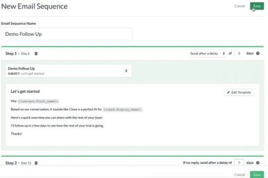Close email automation