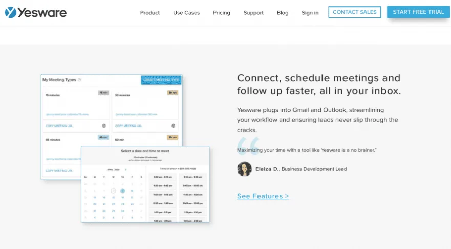 Key Features of Yesware