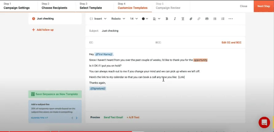 Email Outreach Features