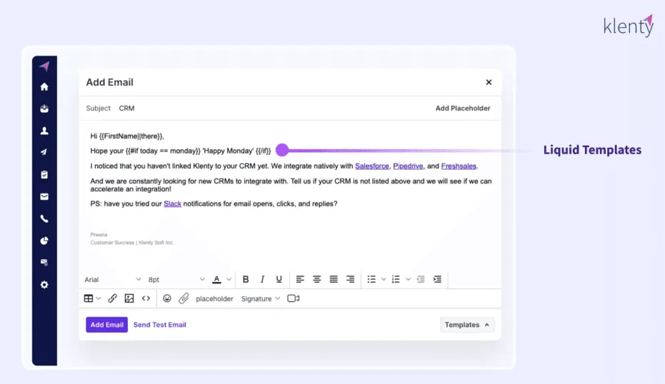 Klenty Personalization