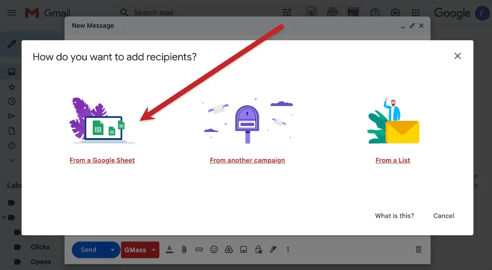 Gmass Google Sheets Integration