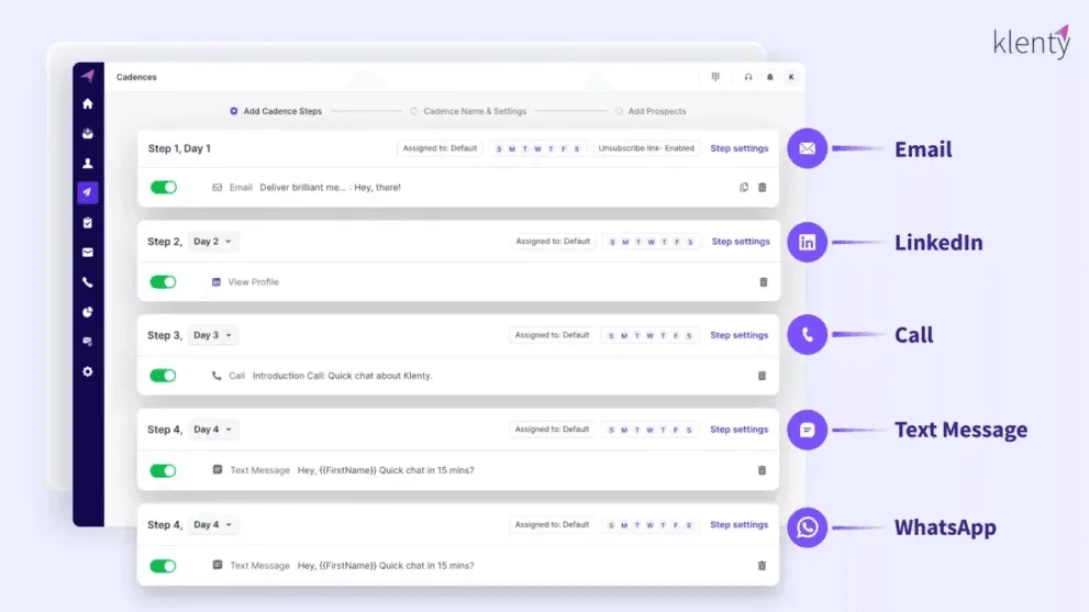 Klenty Multi-channel Outreach
