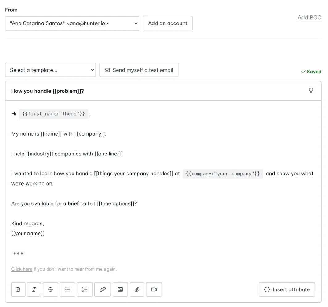 Hunter Email Campaigns