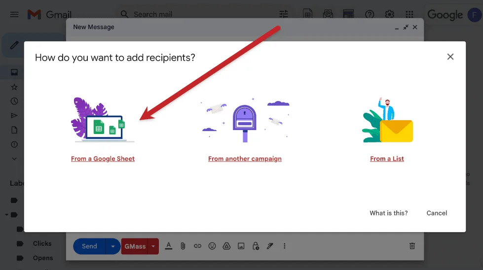 GMass integrates seamlessly with Google Sheets