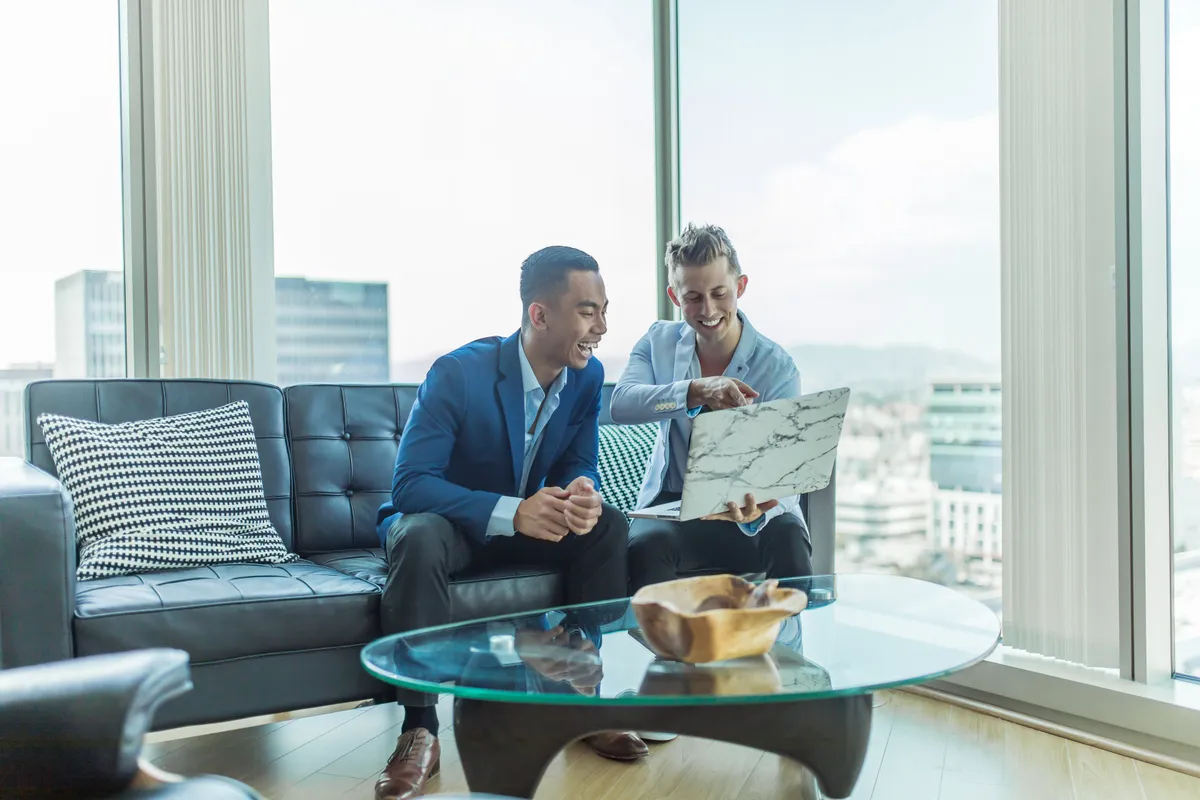 Man consulting a mortgage broker