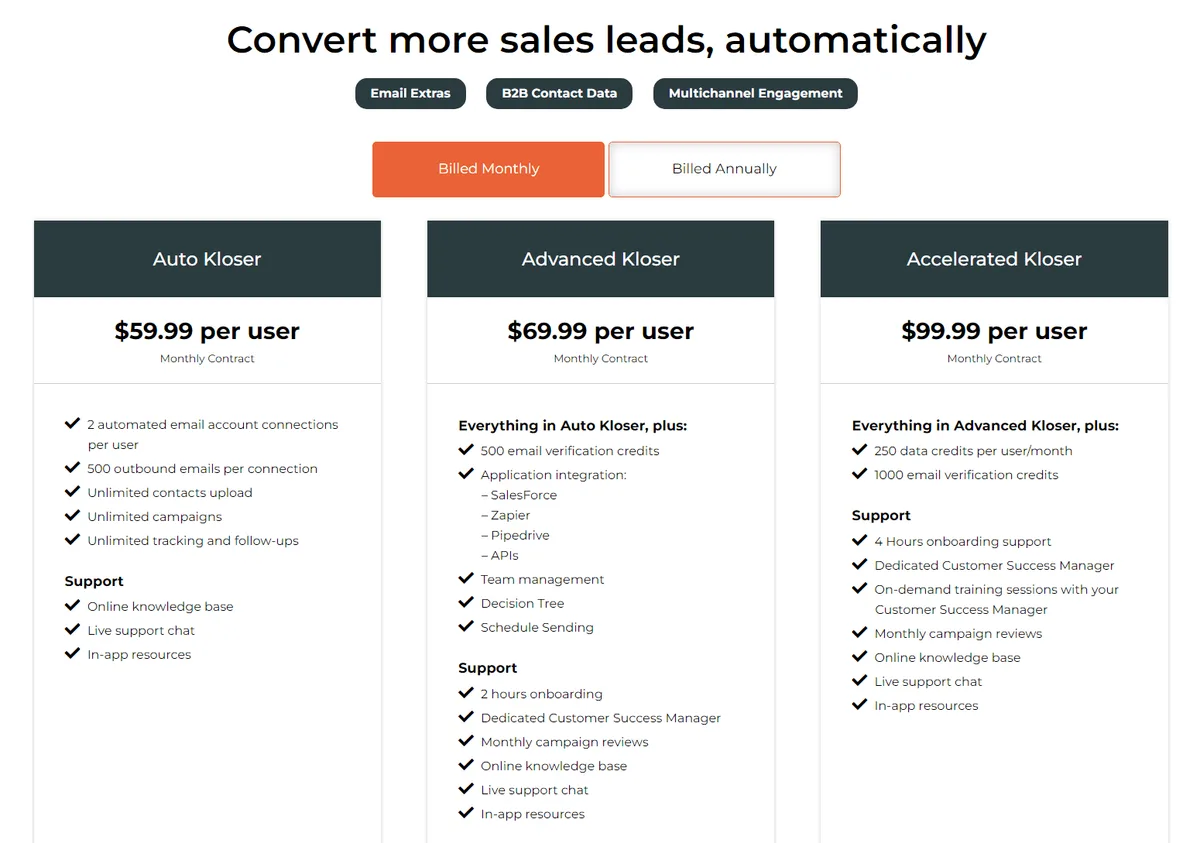 Autoklose Pricing and Plans